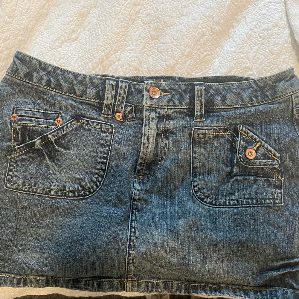 Vintage mini blue Jean skirt #vintage #miniskirt #denim #arizonajeanco